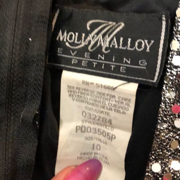 BLACK and silver dress size 10 - Picture 7 of 8